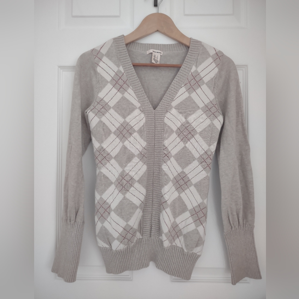 DKNY Jeans Sweater with red metallic retro wear